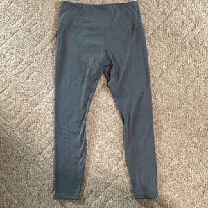 Grey RBX legging which are 85% Polyester